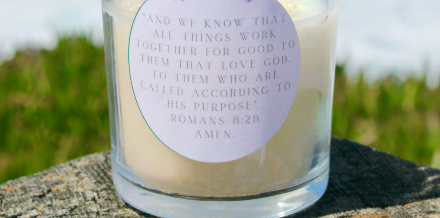Hand Poured Anointing Candle - Customizable Scripture Edition