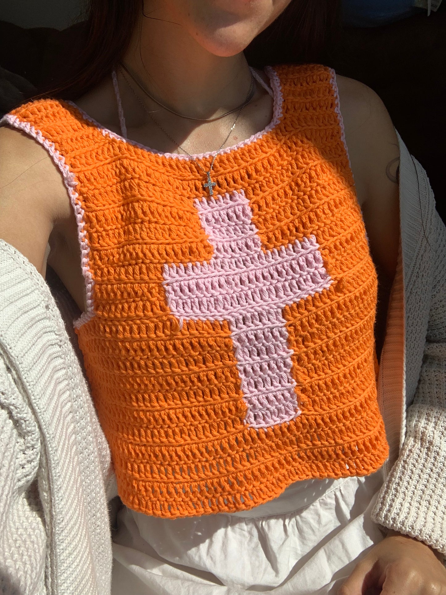 Cross Crochet Tank Top