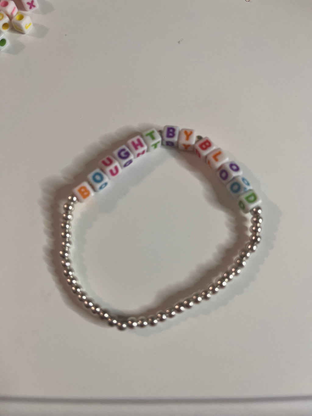 Bought By Blood Beaded Bracelet