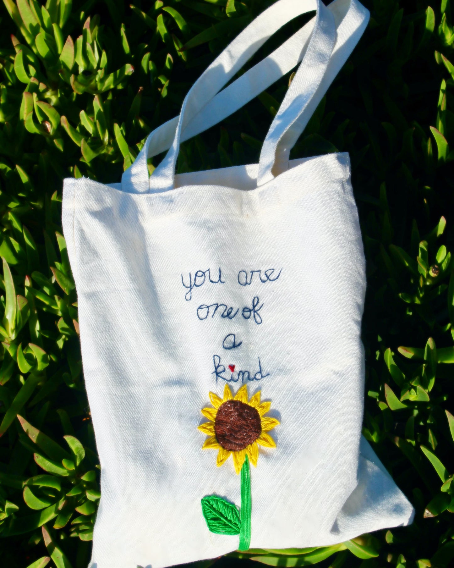 You are One of a Kind Embroidered Tote Bag