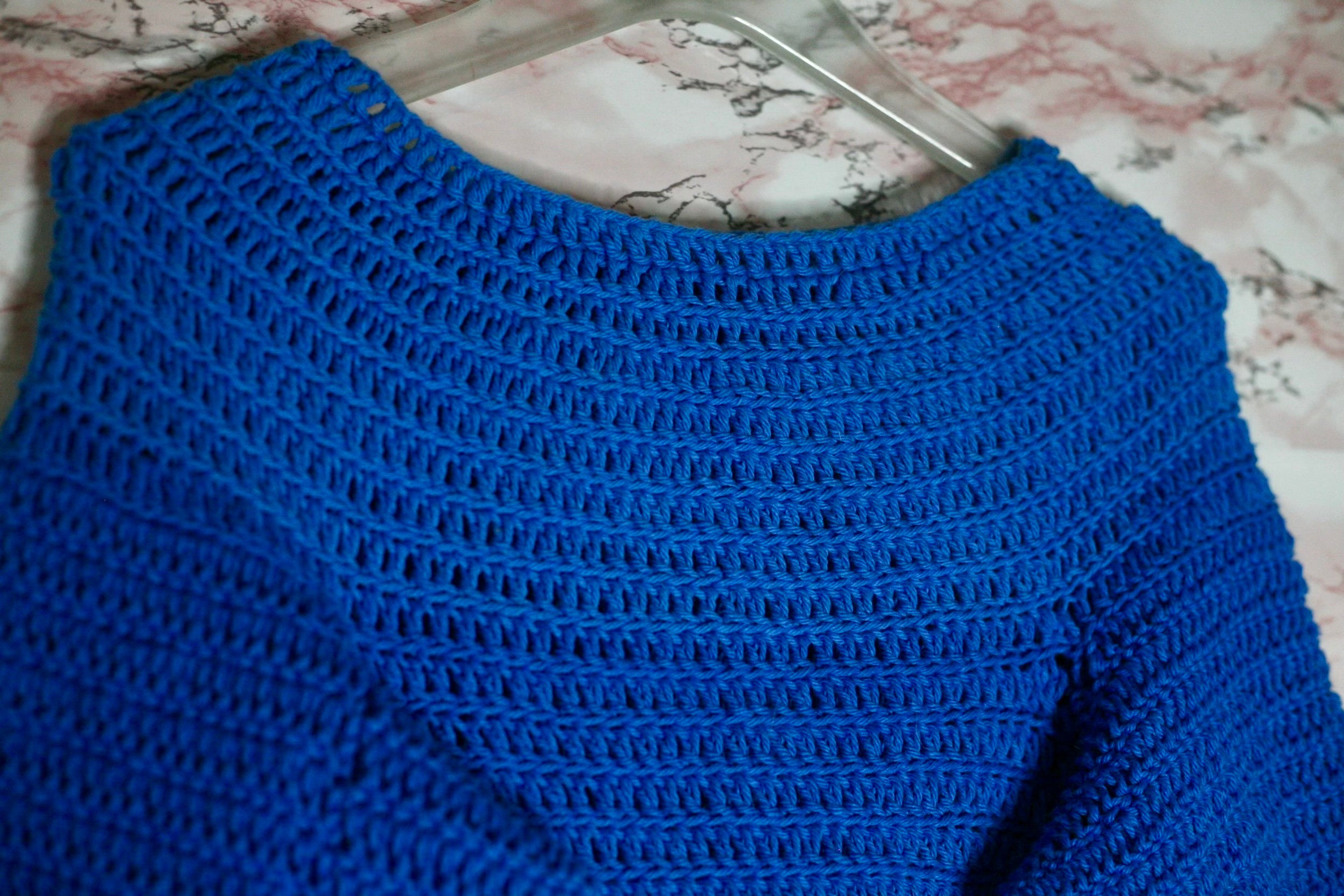 Psalm 146:6 Crochet Oversized Sleeve Sweater
