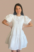 Gracefully Unveiled Puff Sleeve Dress