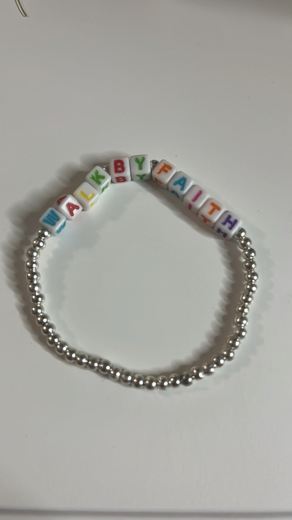 Walk By Faith Beaded Bracelet