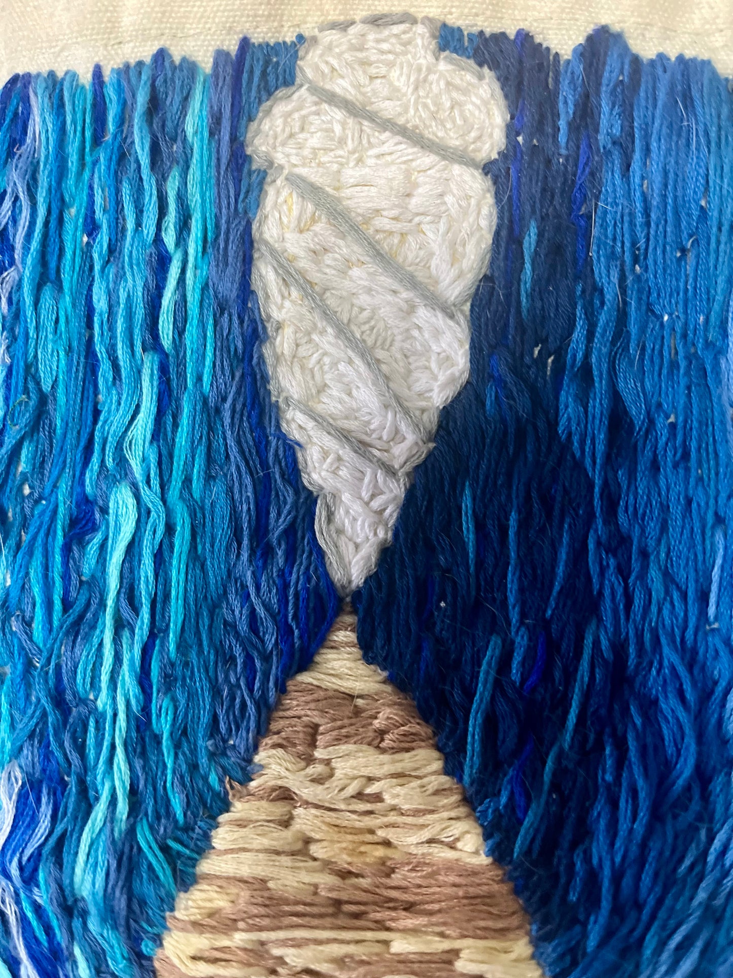 “Moses Splitting The Red Sea”Hand Embroidered Tote Bag- A Depiction of Exodus 14