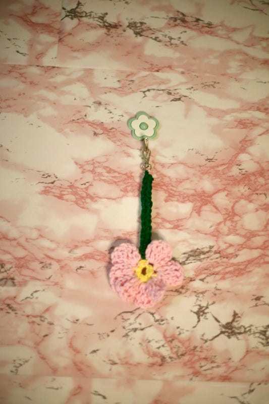 Crochet Flower Key Chain