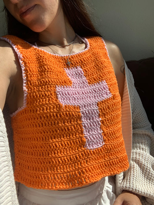 Cross Crochet Tank Top