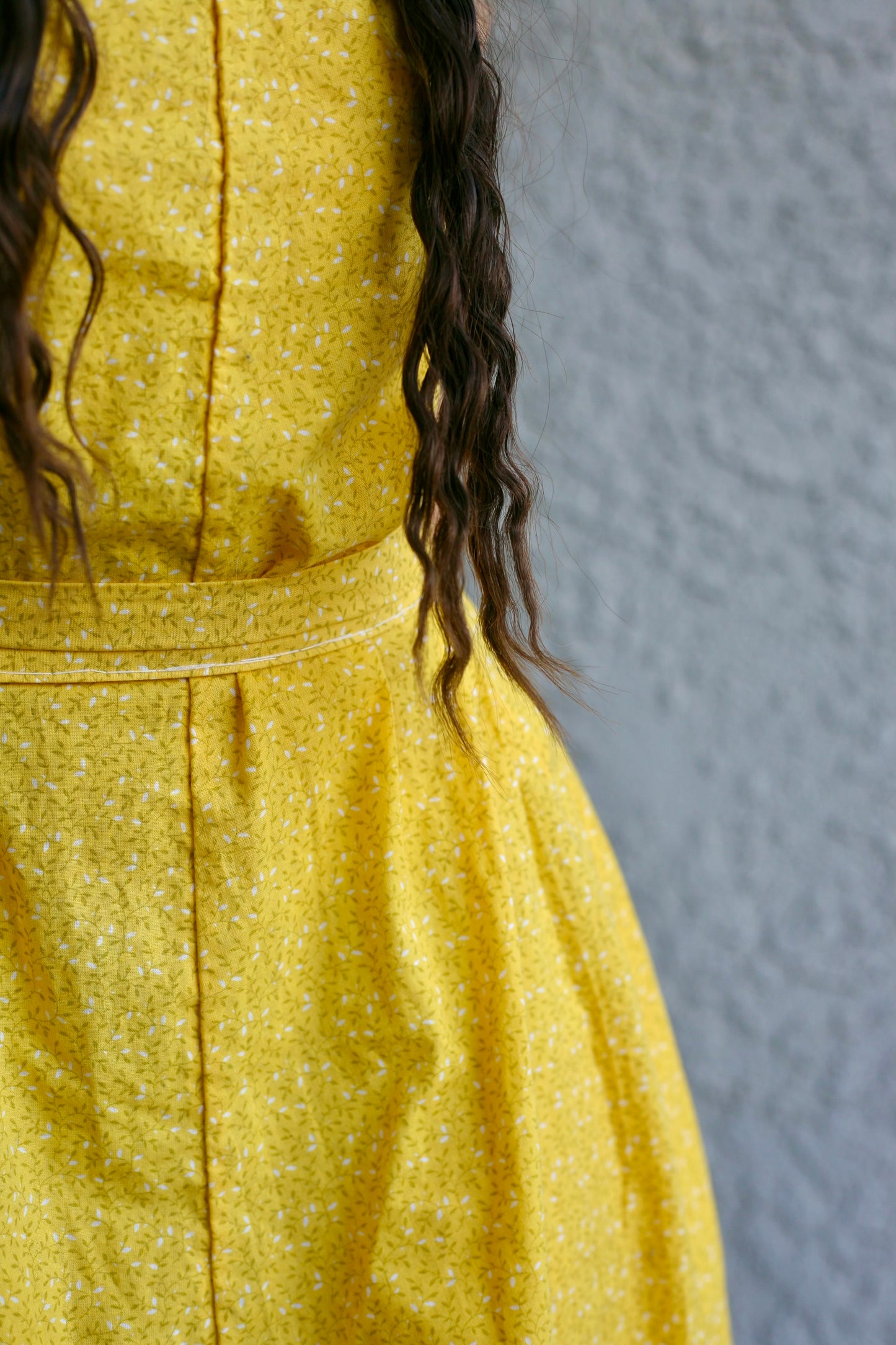 Golden Vine Hand Sewn Midi Dress