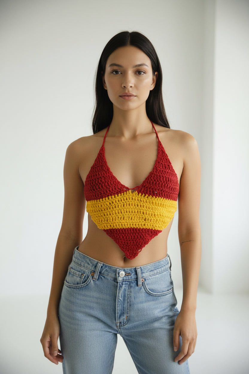 Spain Crochet Halter Top