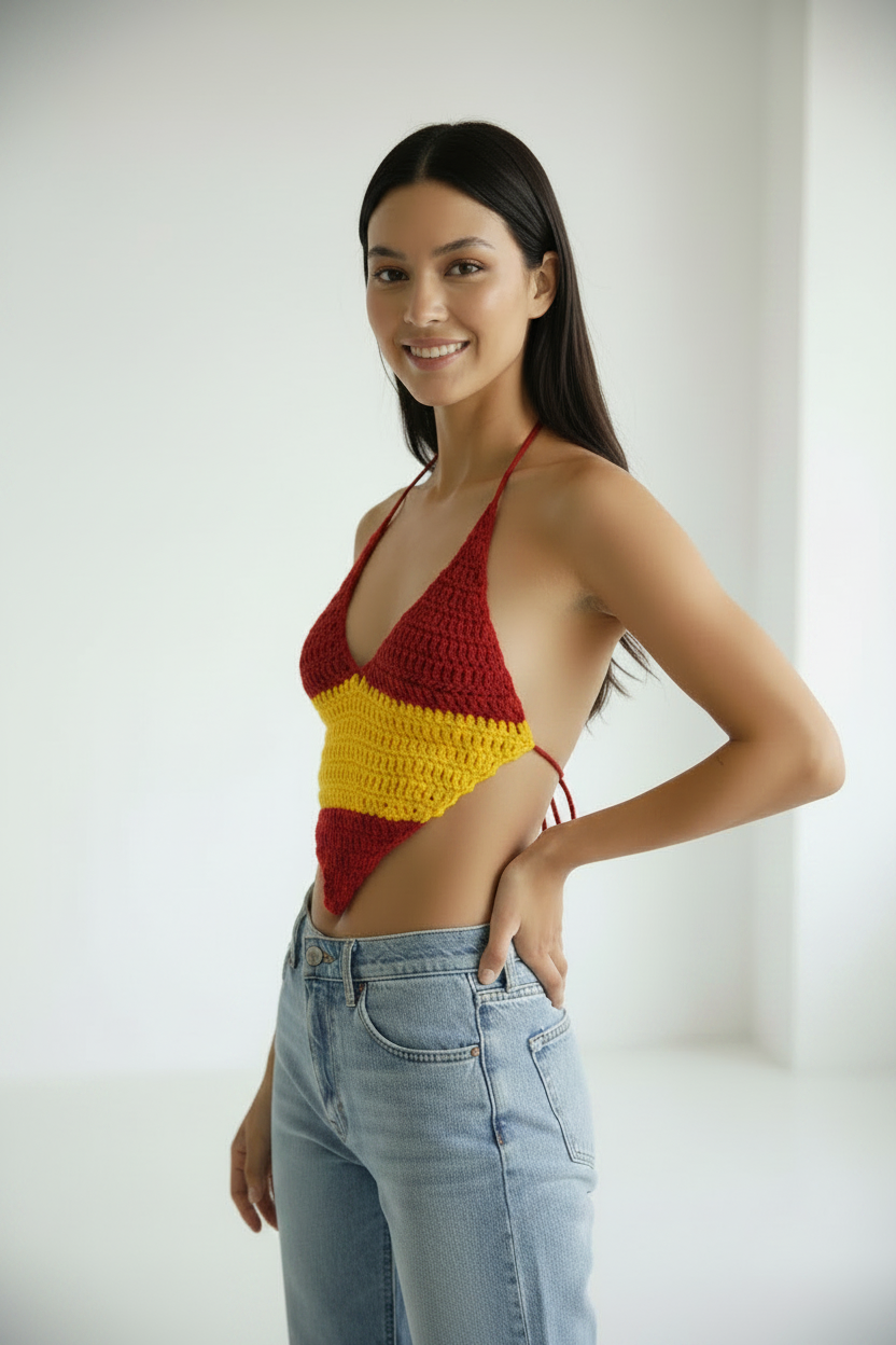 Spain Crochet Halter Top