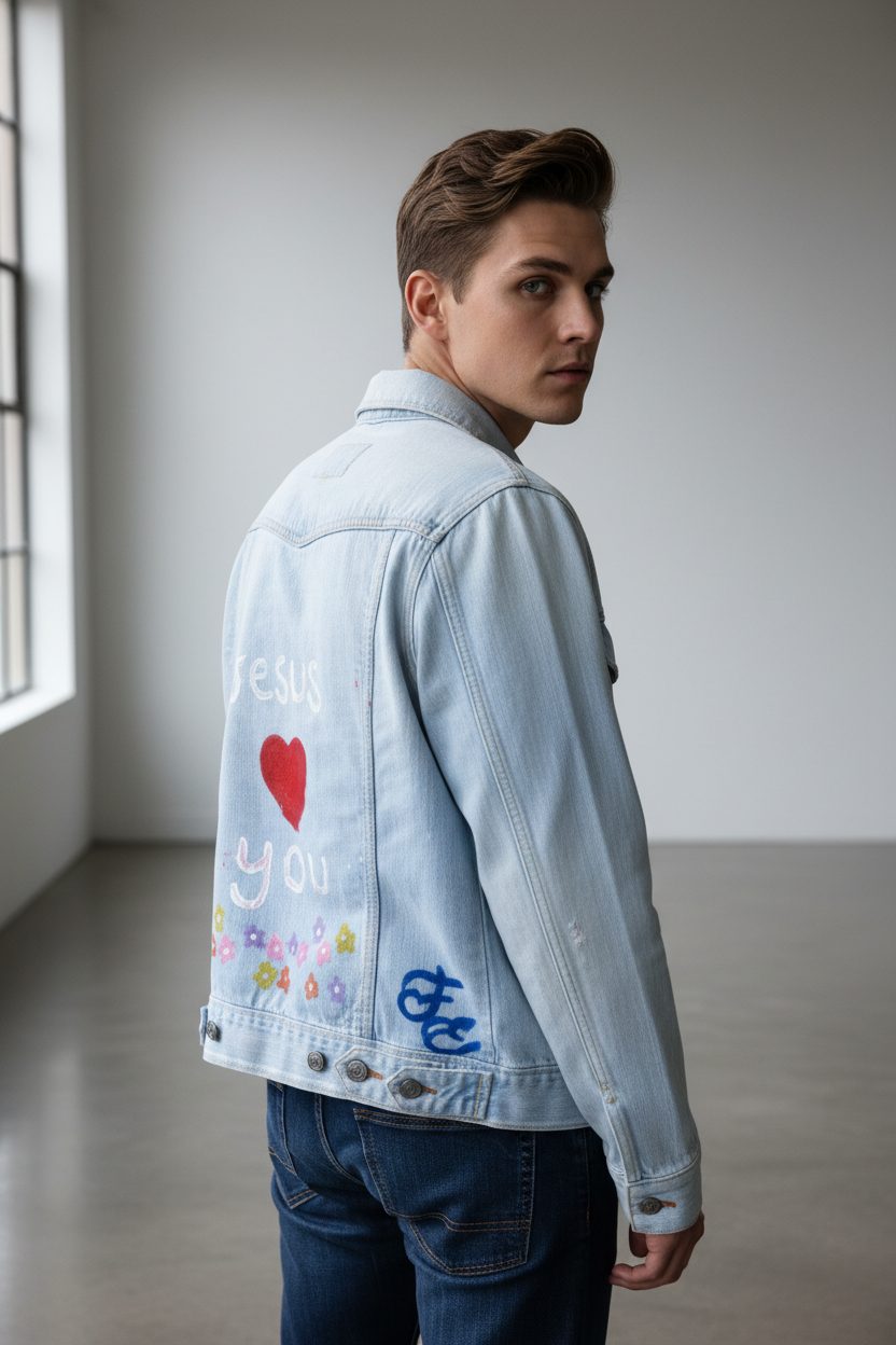 Jesus Loves you Denim Jacket