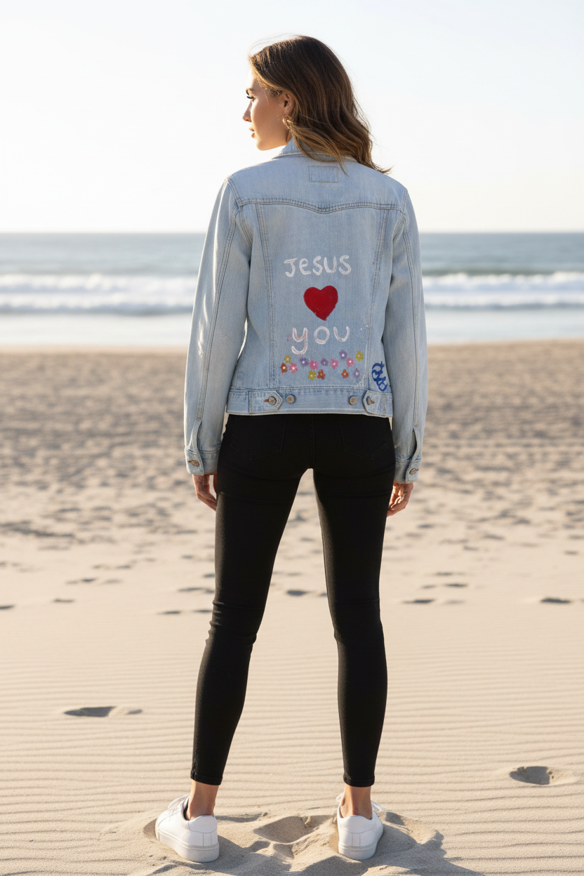 Jesus Loves you Denim Jacket