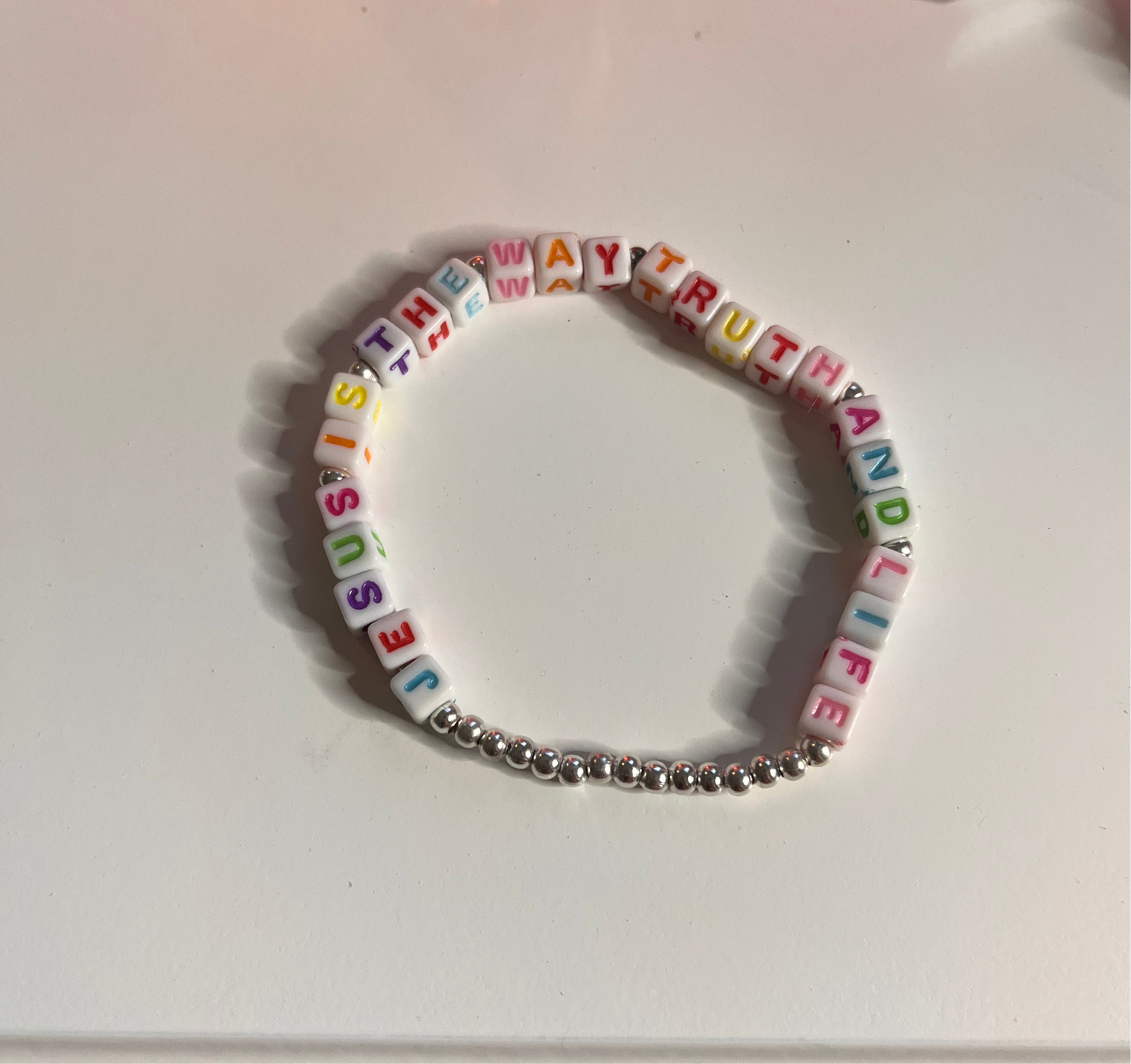 The way, truth, & life beaded Bracelet