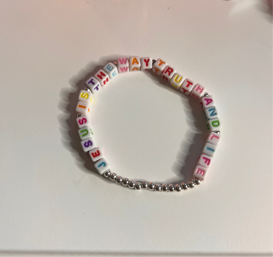 The way, truth, & life beaded Bracelet