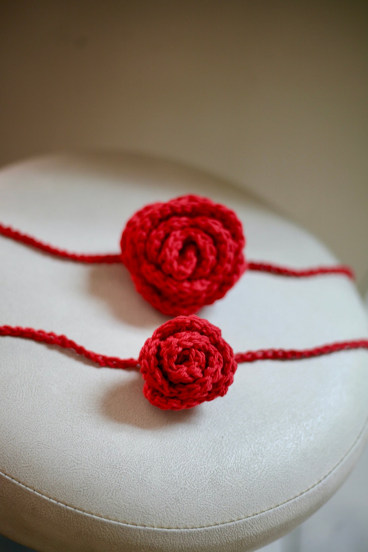 Crochet Rose Necklace