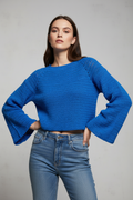 Psalm 146:6 Crochet Oversized Sleeve Sweater