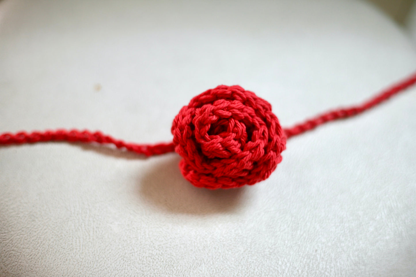 Crochet Rose Necklace